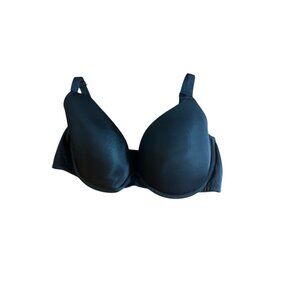 Cacique Lane Bryant Solid Black Boost Plunge Padded Bra Plus Size 42DDD